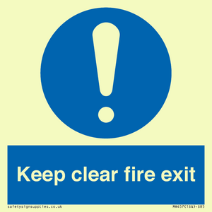 Keep Clear Fire Exit